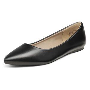 Dream Pairs Black Ballet Flats with Pointed Toes Black PU Size 8.5